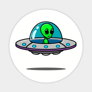 UFO and Alien with Shadow Magnet